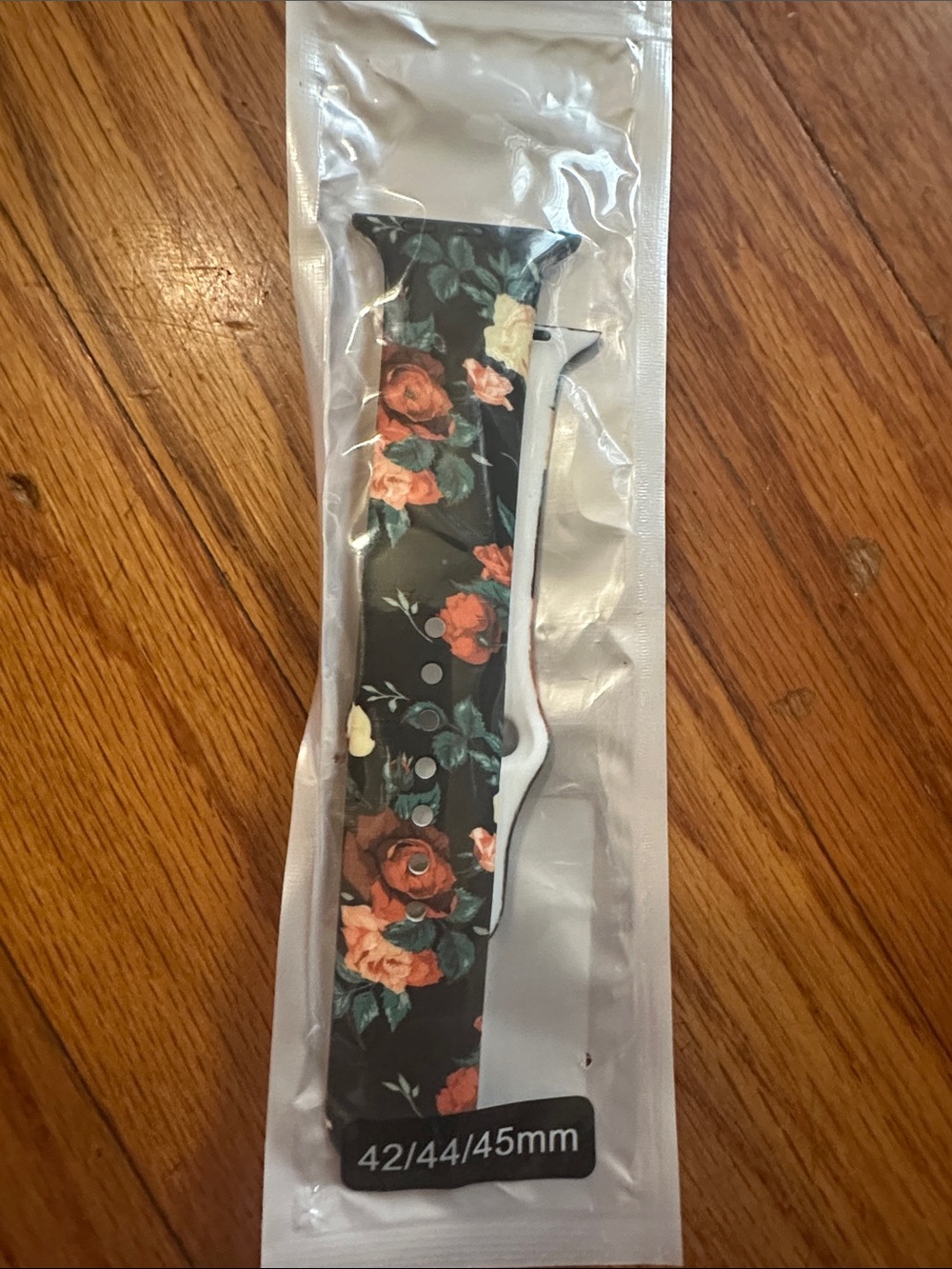 Floral Black Replacement Watch Band for Women - Elegant Rose Print